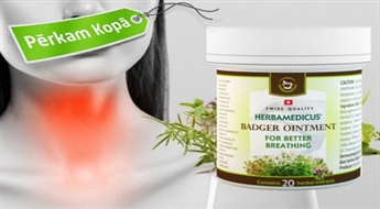 Āpšu ziede "Badger Ointment" - 20 iedarbīgas dabas veltes elpceļu veselībai (125 ml)