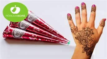 Dabīgā HENNA MEHANDI CONE pasta hennas tetovējumu veidošanai brūnā krāsā (3 x 30g)