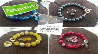 Распродажа! Создай комплект - браслеты или серьги с камнями и бусинками "Swarovski Elements"