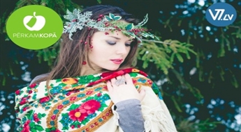 Яркая и заметная! Платки в славянском стиле с яркими цветочными рисунками (100 x 100 см)