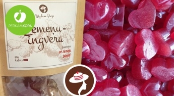 СДЕЛАНО В ЛАТВИИ! Удиви свои вкусовые рецепторы! Лакомство в форме сердца "MadamPuzo": клубнично-имбириные конфеты!