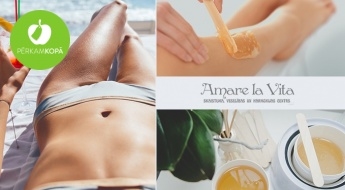 Salons "Amare La Vita" piedāvā: roku, kāju, padušu vai bikini vaksācija sievietēm ar atsāpināšanu vai bez