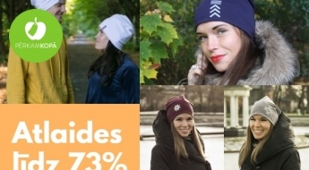 Patriotiskas kokvilnas cepures un apaļšalles dažādās krāsās ar atlaidēm līdz 73%