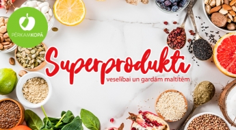 Superfood jeb superprodukti Tavai veselībai un gardām maltītēm: čia sēklas, kurkuma, kokosriekstu milti, zīdkoka ogas, kanēlis u.c.