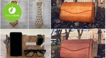 Сделано в Латвии! Уникальные деревянные сумочки для женщин или органайзеры для аксессуаров и держатели галстуков для мужчин