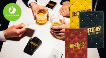 Настольная карточная игра для веселых и увлекательных вечеринок "Priecīgus!" - доступны и комплекты