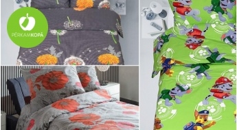 Radīts Latvijā! "Sintas tekstils" kokvilnas gultas veļas komplekti - segas pārvalks, palags un 1 vai 2 spilvendrānas