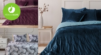 JAUNUMS! Dažādu krāsu, izmēru un dizainu gultas pārklāji Tavai guļamistabai