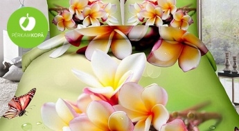 Pavasarīgiem sapņiem! Gultas veļas komplekti ar 3D ziedu attēlu (160 x 200 vai 200 x 220 cm)