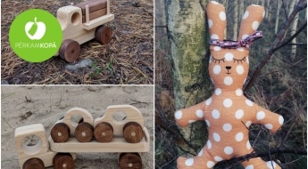 СДЕЛАНО В ЛАТВИИ! Детские игрушки "Koka Laboratorija" - деревянные изделия, мягкие игрушки и др.