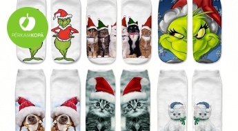 Рождественские носочки для себя или в ПОДАРОЧНЫЙ мешок? Выбирай один из 32 оригинальных дизайнов - для мужчин и женщин