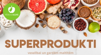 Superfood jeb superprodukti Tavai veselībai un gardām maltītēm: čia sēklas, kurkuma, baziliks, kvinoja, koriandra sēklas u.c.