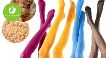 Выбирай яркость и тепло! Колготки из верблюжьей шерсти, компрессионные или ежедневные колготки ярких цветов (60-150 DEN)