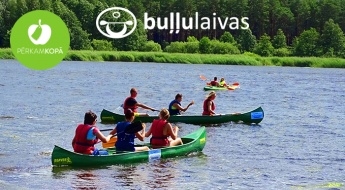 Vasarīgs piedzīvojums! Laivu brauciens ar kanoe vai kajaku pa Buļļupi Rīgas pievārtē (1-4 h vai visu dienu)