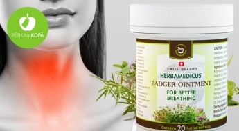 Imunitātei un veselībai! Āpšu ziede "Badger Ointment" - 20 iedarbīgas dabas veltes elpceļu veselībai (125 ml)
