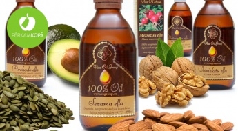 100% dabīgās eļļas - pilnvērtīgām rūpēm par Tavu veselību un skaistumu! Omega 3, Omega 6 un Omega 9 avots