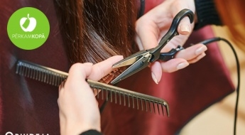 Profesionāls sieviešu matu griezums ar karstajām šķērēm un matu veidošana