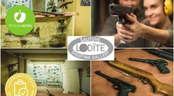 Pneimatiskā šautuve "Lodīte" Liepājā: dāvanu karte 10, 20 vai 30 € vērtībā