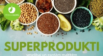 Superfood jeb superprodukti Tavai veselībai un gardām maltītēm: čia sēklas, kurkuma, baziliks, kvinoja, koriandra sēklas u.c.