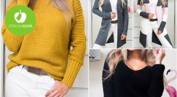 Skaisti un ērti sieviešu džemperi vai garās jakas dažādām gaumēm