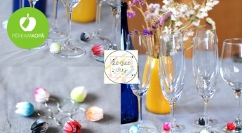 СДЕЛАНО В ЛАТВИИ! Комплект брелков для стаканов в форме цветка - 6 разных цветов
