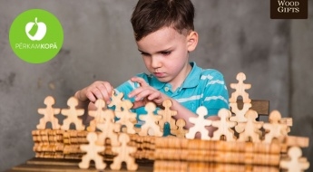 LATVIJAS DIZAINS: MEGA KOMPLEKTS - "Solid Wood Gifts" aizraujošā un attīstošā dabīgā koka puzle (100 gab.) - labākā dāvana bērnudārza izlaidumā!