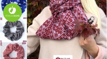 Сделано в Латвии! Круглые шарфы и банданы с латышскими рисунками и актуальных цветов