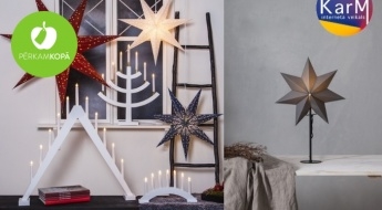 Ziemassvētku noskaņām! Skaistas dekoratīvās zvaigznes ar LED elementiem vai bez