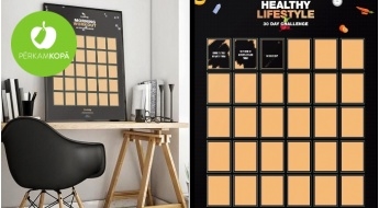 RAŽOTS LATVIJĀ! "Scratchify" nokasāmi plakāti - sāc dzīvot veselīgāk, sporto vairāk, sakrāj 1000 € u.c.