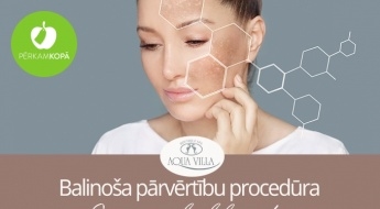 Balinoša pārvērtību procedūra sejas un kakla ādai - novērš ādas toņa un tekstūras nepilnības