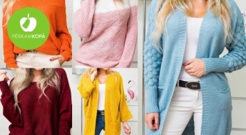 RUDENS AKTUALITĀTE! Skaisti sieviešu džemperi un garās jakas dažādām gaumēm