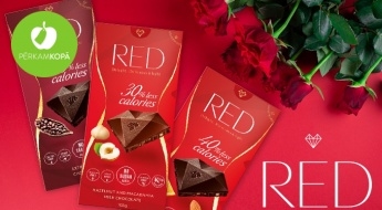 СДЕЛАНО В ЛАТВИИ! Шоколадные плитки "RED" с низким содержанием калорий