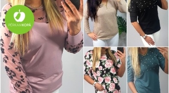 IZPĀRDOŠANA! Skaisti sieviešu krekliņi, tunikas un džemperi (pieejami arī lielie izmēri)