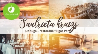 Романтический ужин на закате и живописный круиз по Даугаве на корабле-ресторане RĪGAS PĒRLE