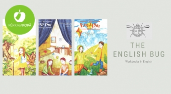 СДЕЛАНО В ЛАТВИИ! Тетради для детей для освоения английского языка "The English Bug" (3 шт.)