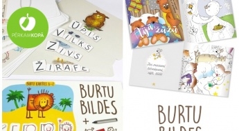 "Burtu bildes": 33 карточки для креативного освоения алфавита или милая книжка-раскраска