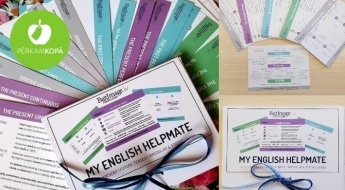 "My English Helpmate. Tenses" angļu valodas gramatikas špikeru komplekts (20 kartītes)