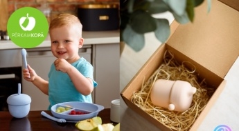 "Little Gourmet" augstas kvalitātes silikona krūzes un galda piederumi bērniem