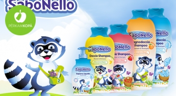 Продукты по уходу за ребенком SAPONELLO: гели для душа, мыло для рук и шампуни