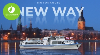 Mierpilns brauciens ar kuģi NEW WAY no Rīgas uz Jūrmalu vai līdz Jūras vārtiem