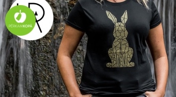 СДЕЛАНО В ЛАТВИИ! Мужские и женские футболки с принтом лесных животных от "Latadata"