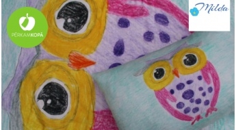 Radīts Latvijā! MILDA BY BRIGITA bērnu gultas veļas komplekti "Pūces miegs"