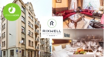 Lieliskas brīvdienas ar brokastīm un vakariņām "Rixwell Old Riga Palace Hotel ★★★★"! Izbaudiet brīvdienas ar šiku! Piedāvājums 2 personām