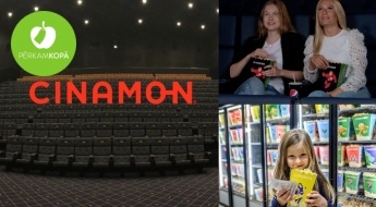 Kino apmeklējums jebkurā nedēļas dienā + gardumu komplekts kinoteātrī CINAMON AKROPOLE ALFA