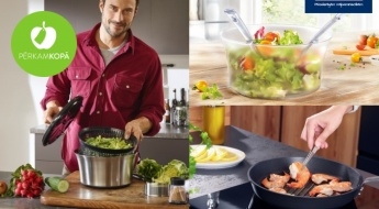 Kvalitatīvie LEIFHEIT virtuves piederumi: grila standziņas, virtuves taimeris, salātu žāvētājs, vakuumēšanas ierīce u.c.