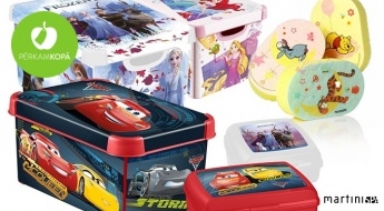 Товары для детей с героями мультфильмов: коробки для хранения, обеденные коробочки и губки для ванны