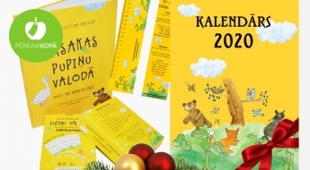 Jauka ideja Ziemassvētku dāvanai! Grāmata, jautrā prāta spēle un kalendārs pupiņu valodā