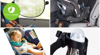 Praktiskas un noderīgas bērnu preces: spogulis automašīnai, krūzes turētājs, kakla spilveni u.c.