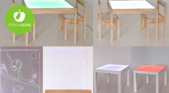 Maģiskām rotaļām: galds ar izgaismotu virsmu vai gaismas molberts unikāliem mākslas darbiem