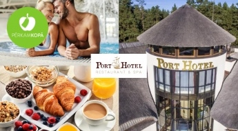 Nakšņošana viesnīcā PORT HOTEL + privāts SPA + baseins + brokastis + pārsteigums